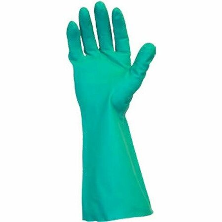 THE SAFETY ZONE Gloves, Nitrile, Flock-lined, 13inL, Small, 1 PR/Bag, 12 Bags/DZ, GN, 12PK SZNGNGFSM15C